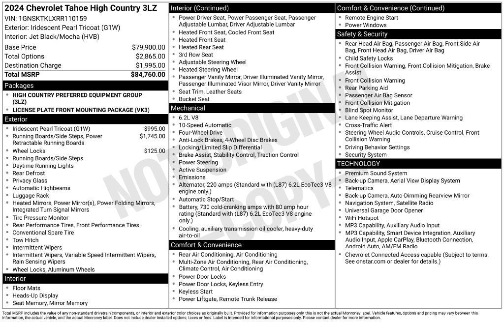 2024 Chevrolet Tahoe High Country