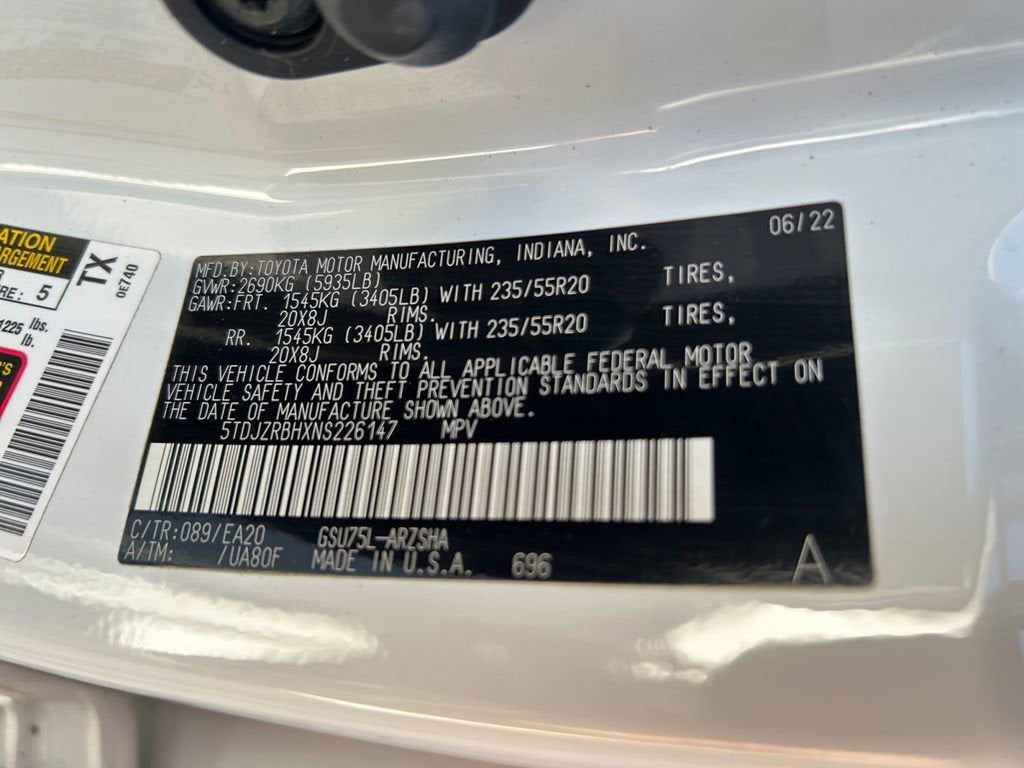 2022 Toyota Highlander XSE