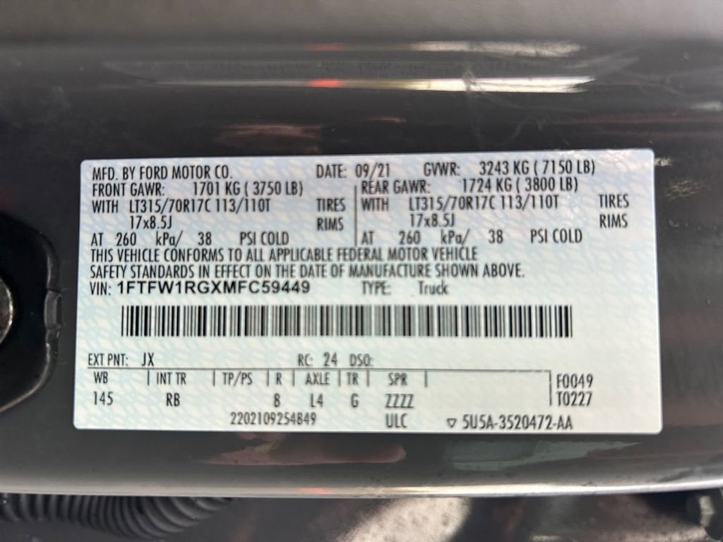 2021 Ford F-150 Raptor