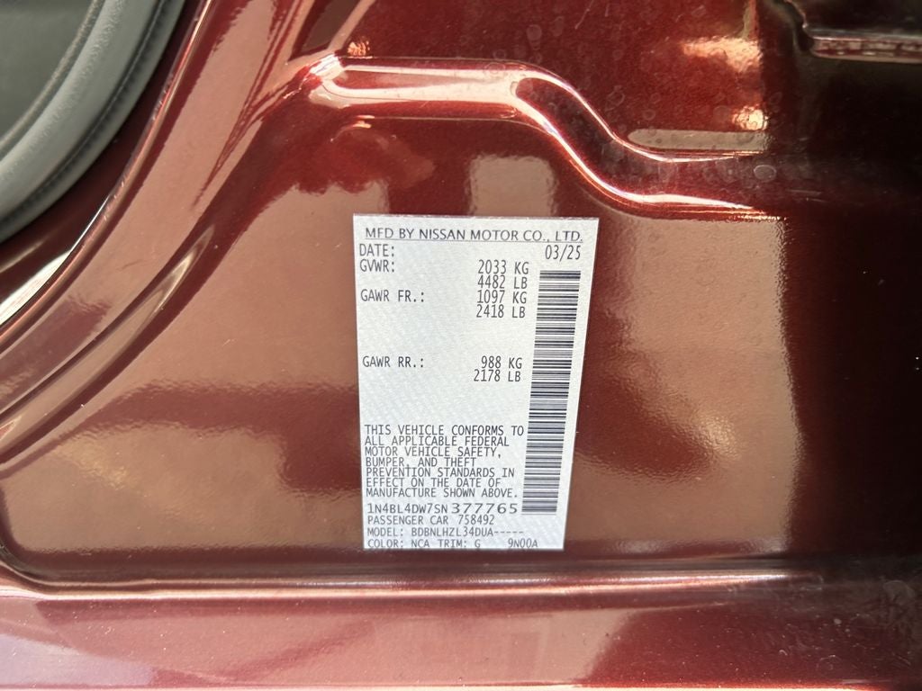 2025 Nissan Altima 2.5 SV