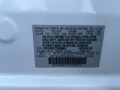 2025 Nissan Versa 1.6 S