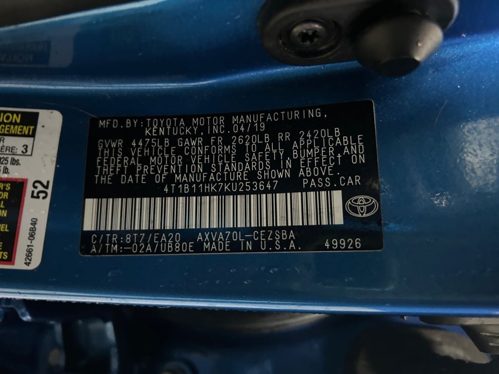 2019 Toyota Camry SE