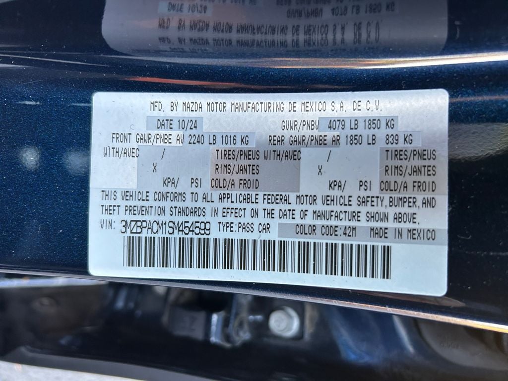 2025 Mazda Mazda3 2.5 S Preferred Package