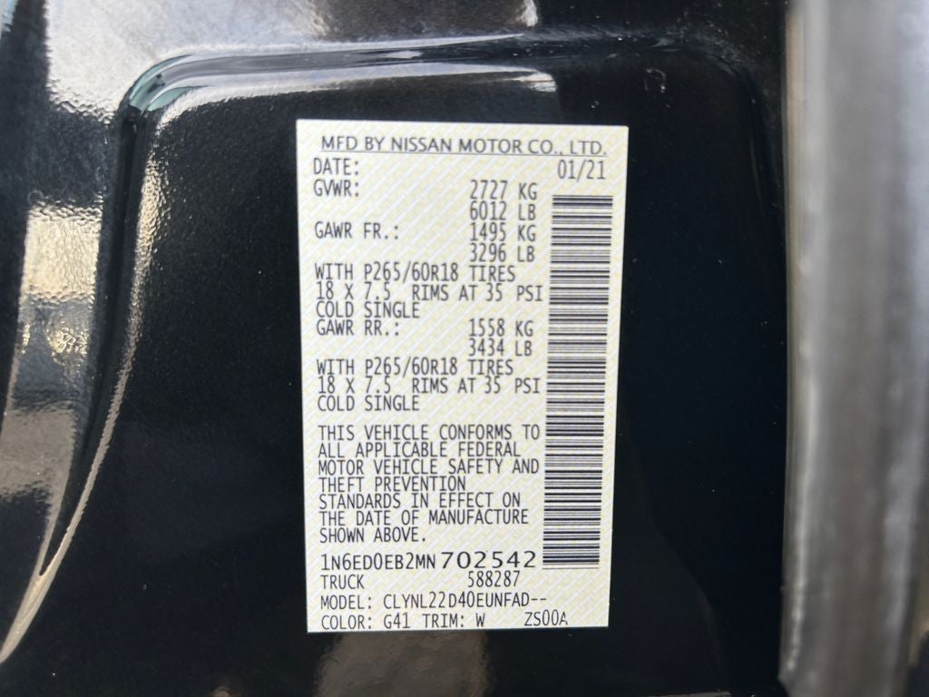 2021 Nissan Frontier SV