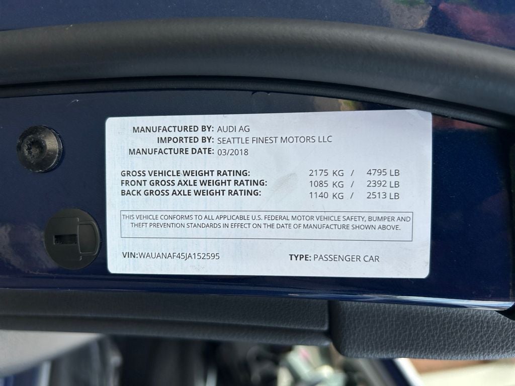 2018 Audi A4 quattro