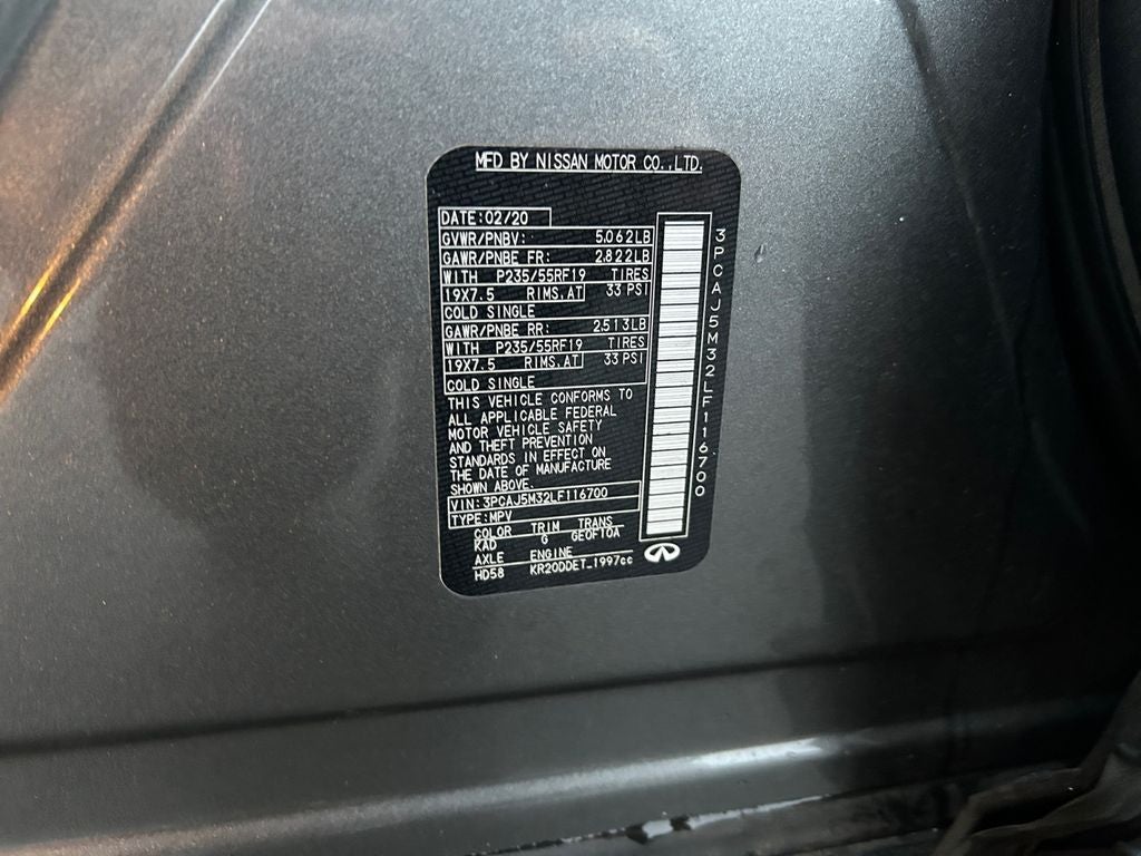 2020 INFINITI QX50 PURE