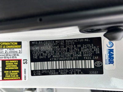 2023 Toyota CAMRY XSE V6