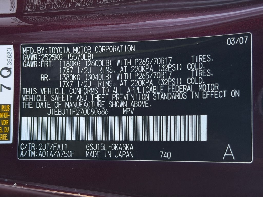 2007 Toyota FJ Cruiser Base
